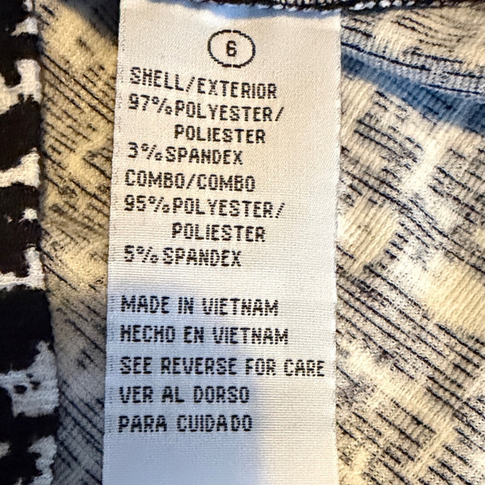 Lovely & Fab "Shelby & Palmer" Black & White Tweed Style Dress Timeless! Sz 6 - Picture 13 of 13